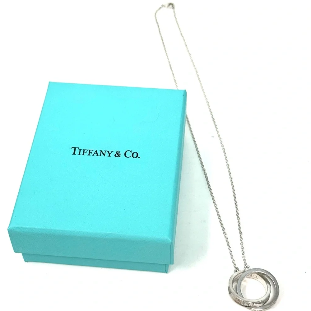 Tiffany & Co. Vintage 1837 Interlocking Circles Large Pendant Necklace.